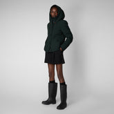 Woman's parka Shanon in green black | Save The Duck