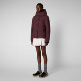 Woman's parka Shanon in burgundy black - Woman | Save The Duck