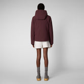 Woman's parka Shanon in burgundy black - Parka Woman | Save The Duck