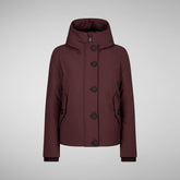 Woman's parka Shanon in burgundy black | Save The Duck