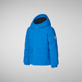 Boys' parka Klaus in blue berry - Bambino | Save The Duck