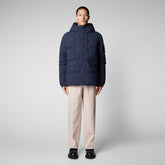 Man's hooded parka Alter in navy blue | Save The Duck