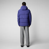 Man's hooded parka Alter in eclipse blue - Arctic Man | Save The Duck