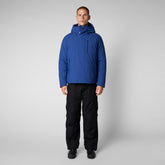 Man's hooded parka Ulmus in eclipse blue - Parka Man | Save The Duck