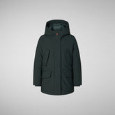 Parka Ally green black pour fille | Save The Duck