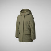 Girls' parka Ally in laurel green - Halloween | Save The Duck