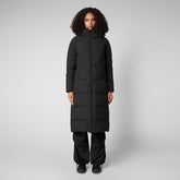 Woman's long hooded parka Missy in black - Sale | Save The Duck