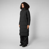 Woman's long hooded parka Missy in black - Sale | Save The Duck