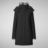 Woman's hooded parka Samantah in frost grey | Save The Duck