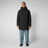 Man's hooded parka Wilson in black - Parka Man | Save The Duck