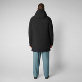 Man's hooded parka Wilson in black - Black Man | Save The Duck