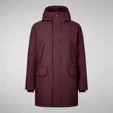 Man's hooded parka Wilson in brown black | Save The Duck